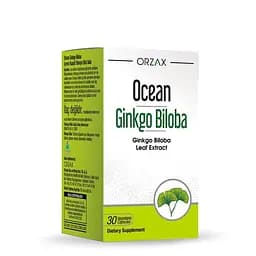 Екстракт гінкго білоба Orzax Ocean Ginkgo Biloba, 30 капсул для поліпшення мозкового кровообігу