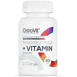 Витамины и минералы OstroVit Magnez MAX + Vitamin 60 таблеток