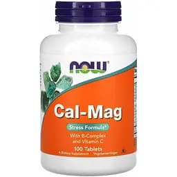 Кальцій-магній антистрес Now Foods Cal-Mag Stress Formula 100 таблеток