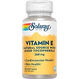 Вітаміни Solaray Vitamin E d-Alpha Tocopherol 268 мг 50 капсул
