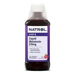 Мелатонін Natrol Melatonin 2.5 mg Liquid, 237 мл для гарного сну - Ягоди