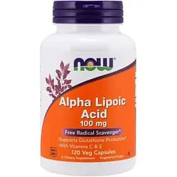 Натуральная добавка Now Alpha Lipoic Acid 100 mg 120 вегакапсул