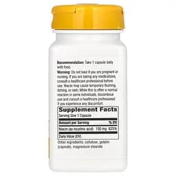 Ніацин Nature's Way Niacin 100 mg, 100 капсул для підтримки серцево-судинної системи - мініатюра 2