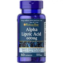 Натуральна добавка Puritan's Pride Alpha Lipoic Acid 600 mg 60 капсул