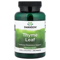 Екстракт листя тим’яну Swanson Thyme Leaf 500 mg, 120 капсул - мініатюра 1