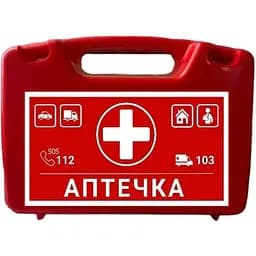 Футляр ящик для аптечки красный 21x16x7 см (Ф-02-2020-П)