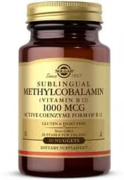 Вітаміни та мінерали Solgar Sublingual Methylcobalamin (Vitamin B12) 1000 mcg, 30 таблеток