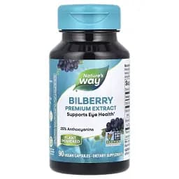 Чорниця преміум екстракт Nature's Way Bilberry Premium Extract 90 вегетаріанських капсул