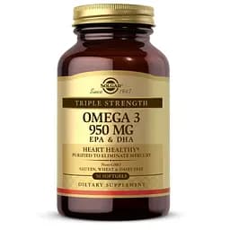 Жирные кислоты Solgar Triple Strength Omega 3 950 mg 50 капсул