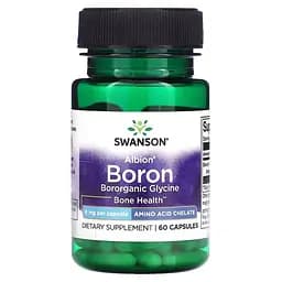 Бор Swanson Albion Boron Bororganic Glycine, 60 вегакапсул
