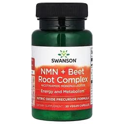 Натуральна добавка Swanson NMN + Beet Root Complex, 30 вегакапсул - мініатюра 1