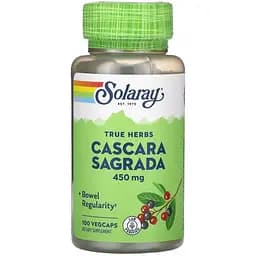 Каскара Саграда Solaray 450 мг 100 вегетаріанських капсул