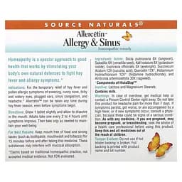 Рослинний комплекс проти алергії Source Naturals Allercetin Allergy & Sinus 48 пігулки - мініатюра 2