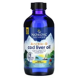 Риб'ячий жир з печінки тріски і D3 Nordic Naturals Arctic-D Cod Liver Oil зі смаком лимона 237 мл