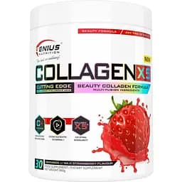 Для суглобів та зв'язок Genius Nutrition Collagen-X5 powder Wild strawberry 360 г
