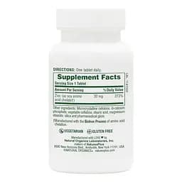 Вітаміни та мінерали Natures Plus Zinc 30 mg, 90 таблеток - мініатюра 2