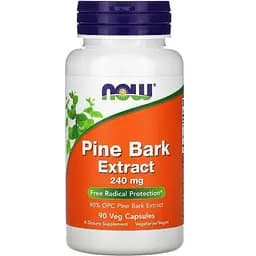 Экстракт сосновой коры Now Foods 240 мг 90 растительных капсул 