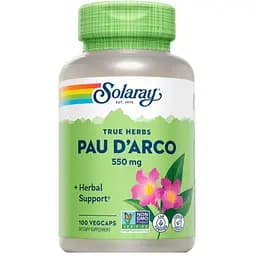 Кора мурашиного дерева Solaray Pau d'Arco 550 мг 100 капсул