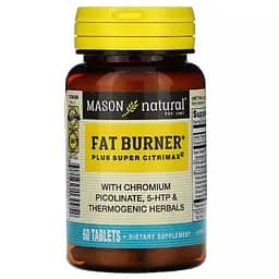 Жироспалювач Mason Natural Fat Burner Plus Super Citrimax 60 таблеток