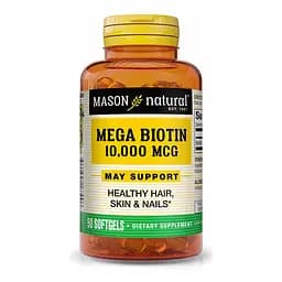 Вітаміни та мінерали Mason Natural Mega Biotin 10000 mcg 50 капсул
