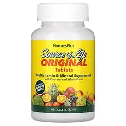Мультивітаміни та мінерали Nature's Plus Source of Life Multi-Vitamin & Mineral Supplement 90 таблеток