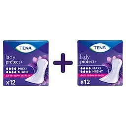 Урологічні прокладки Tena Lady Maxi Night 8 крапель 24 шт. (2 уп. х 12 шт.)