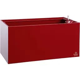 Вазон Plastkon Cubico Flower Lover зі зрош.сист. 21x42x21 см червоний