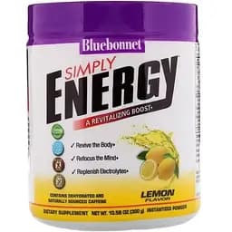 Енергетичний напій Bluebonnet Nutrition Simply Energy Lemon смак лимон 300 г