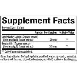 Лютеїн Natural Factors Lutein 20 мг 60 softgels - мініатюра 2