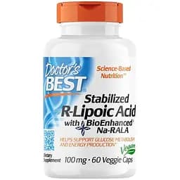 Натуральная добавка Doctor's Best Stabilized R-Lipoic Acid 100 mg 60 вегакапсул