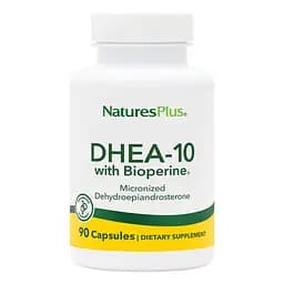 Дегідроепіандростерон з біоперином Nature's Plus DHEA-10 With Bioperine 10 мг 90 вегетаріанських капсул