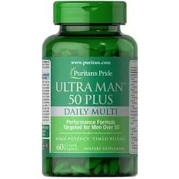 Вітаміни та мінерали Puritan's Pride Ultra Vita Man 50 Plus, 60 каплет