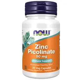 Цинк піколінат Now Foods Zinc Picolinate 50 mg 30 капсул