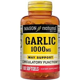 Натуральна добавка Mason Natural Garlic Oil 1000 mg, 100 капсул