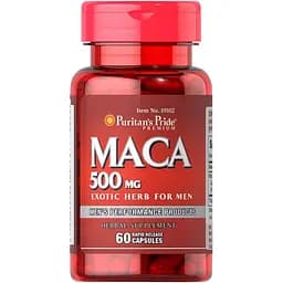 Натуральная добавка Puritan's Pride Maca 500 mg 60 капсул