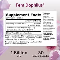 Пробіотики Jarrow Formulas Women's Fem Dophilus 1 млрд 60 капсул - мініатюра 10