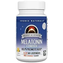 Комплекс для сну Source Naturals Sleep Science Melatonin Complex 3 мг 50 апельсинових пастилок