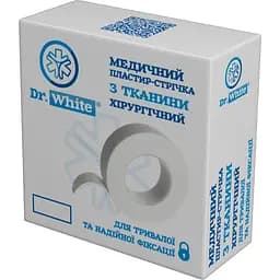 Медичний пластир-стрічка Dr.White хірургічний тканинний 2.5 см х 5 м