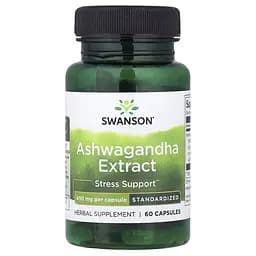 Екстракт ашваганди Swanson Ashwagandha Extract 450 mg, 60 капсул для нервової системи