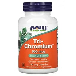 Вітаміни та мінерали NOW Tri-Chromium 500 mcg, 180 вегакапсул