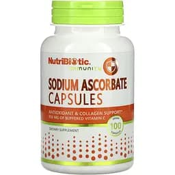 Аскорбат натрію NutriBiotic Sodium Ascorbate 100 капсул