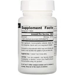 Хром Source Naturals Chromium Picolinate 200 мкг 240 таблеток - мініатюра 2