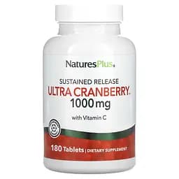 Ультра журавлина Nature's Plus Ultra Cranberry з уповільненим вивільненням 1000 мг 180 таблеток