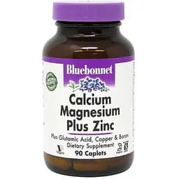 Вітаміни та мінерали Bluebonnet Calcium Magnesium plus Zinc 90  каплет