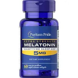 Натуральная добавка Puritan's Pride Melatonin 5 mg 60 таблеток