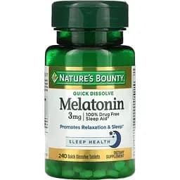 Мелатонин быстро растворимый Nature's Bounty Melatonin вкус вишни 3 мг 240 таблеток