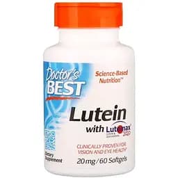 Лютеин Doctor's Best Lutein with Lutemax 20 мг 60 желатиновых капсул