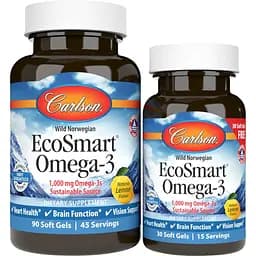 Жирные кислоты Carlson Labs EcoSmart Omega 3 90+30 капсул