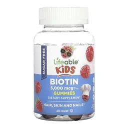 Biotin 5,000mcg Kids Sugar Free - 60 gummies