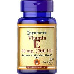 Витамины и минералы Puritan's Pride Vitamin  E 200 IU (90 мг) 100 капсул